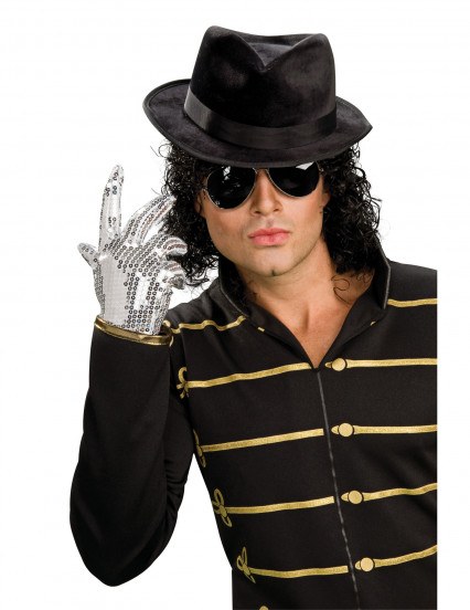 Luva com lantejoulas prateadas Michael Jackson™ adulto Luva com lantejoulas prateadas Michael Jackson™ adulto