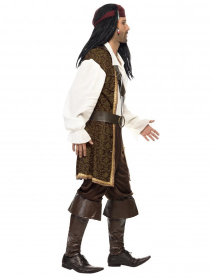 Disfarce pirata castanho homem 2