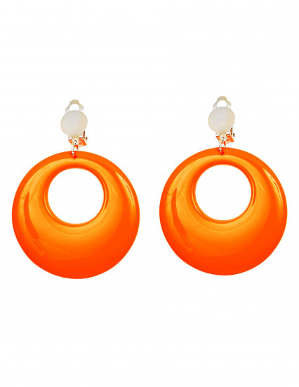 Brincos cor de laranja fluo adulto 4