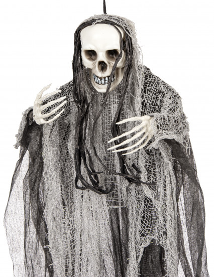Decoração para suspender segador das trevas esqueleto Halloween 90 cm 4