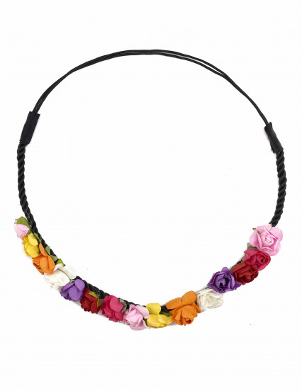 Coroa de flores coloridas mulher 1