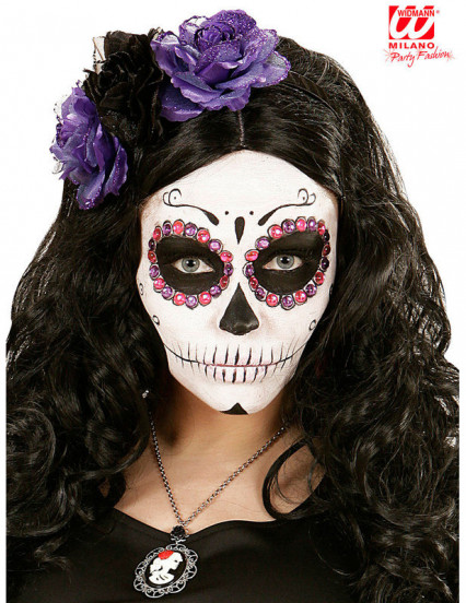 40 Brilhantes cor-de-rosa e lilás adulto Dia de los muertos 2