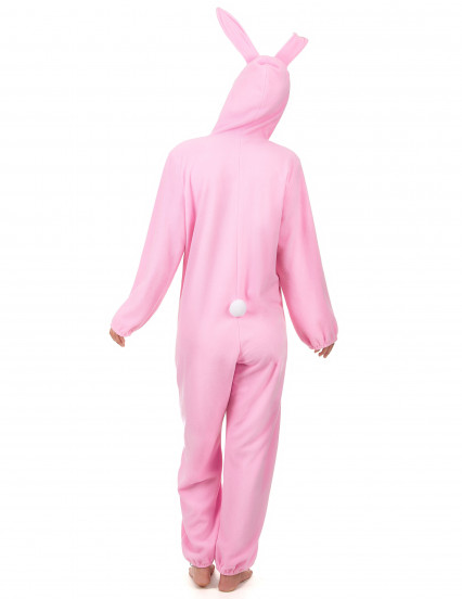 Disfarce de coelho cor-de-rosa para mulher 3