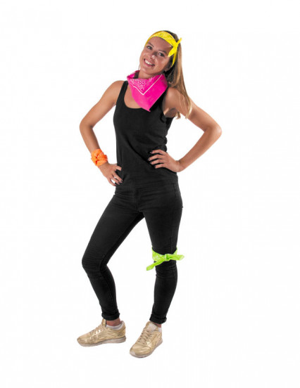 Bandana cor-de-rosa fluo adulto 2