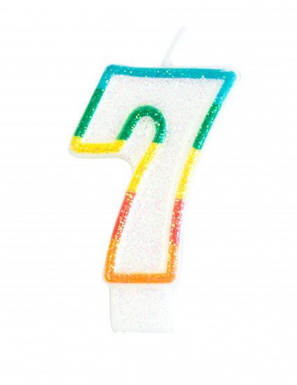 Vela de aniversário número 7 - 7.5 cm 1