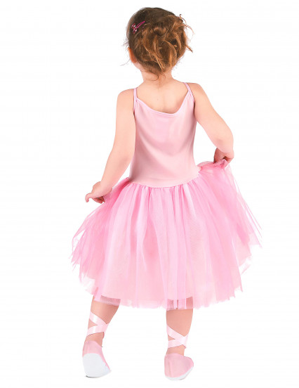 Disfarce dançarina de ballet cor-de-rosa menina 3
