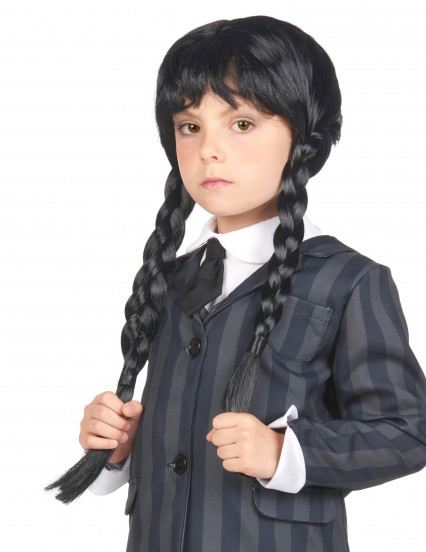 Disfarce de uniforme escolar gótico para criança 7