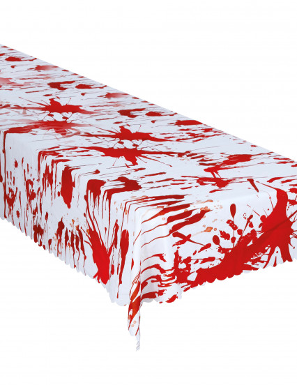 Toalha de mesa em tecido ensanguentado para o Halloween 177x134cm Toalha de mesa em tecido ensanguentado para o Halloween 177x134cm