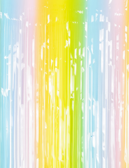 Tenda brilhante multicolorida em tons pastel 100 x 195 cm	 1