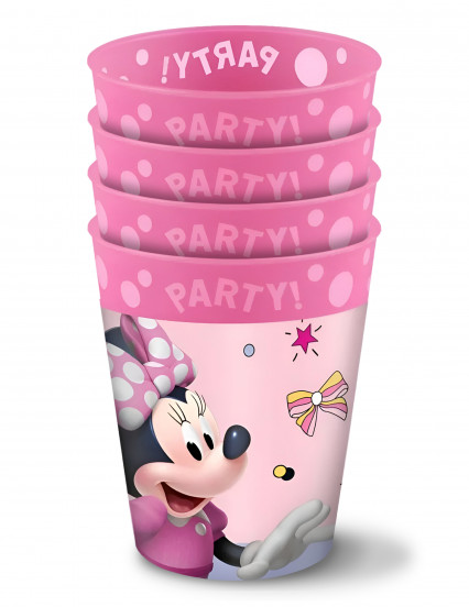 4 copos reutilizáveis Minnie™ 250ml 1