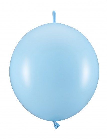 20 balões insuflados em azul pastel para atar 28 cm 1